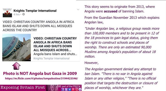 EBF BF Angola Gaza mosque ban muslim islam hoax